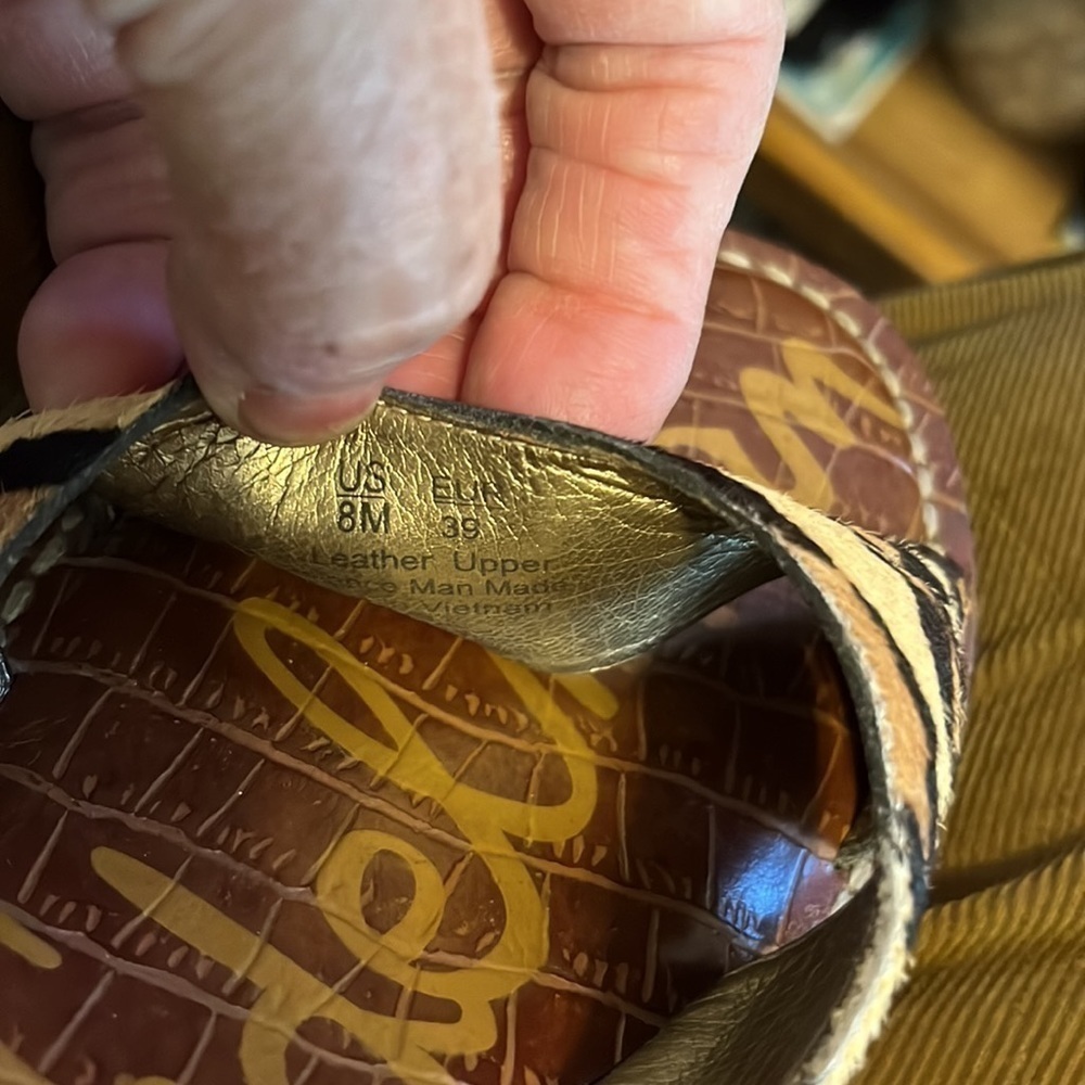 SAM Edelman sandals, leopard pattern, platform sl… - image 9